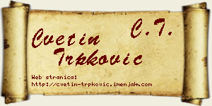Cvetin Trpković vizit kartica